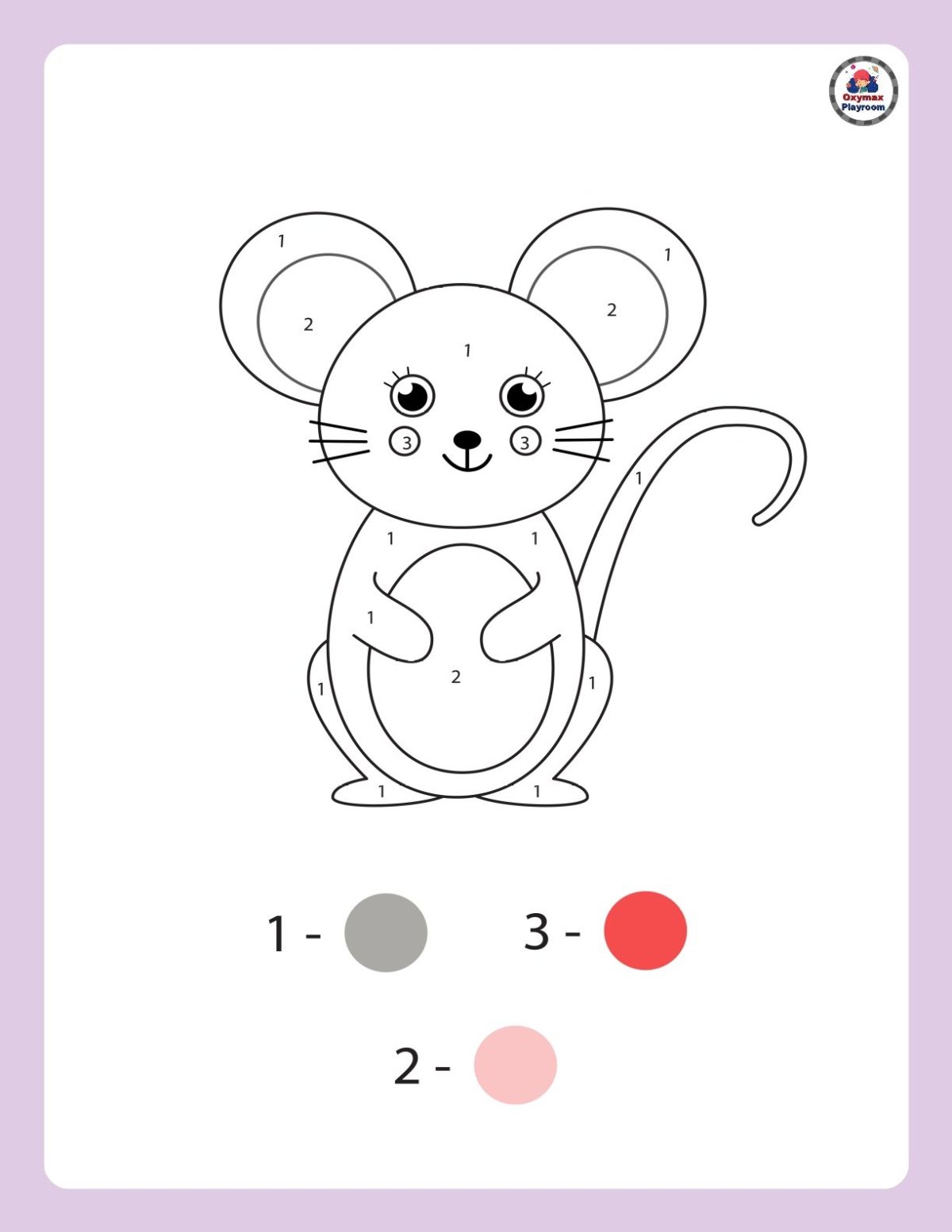 Мышка из цифр рисунок