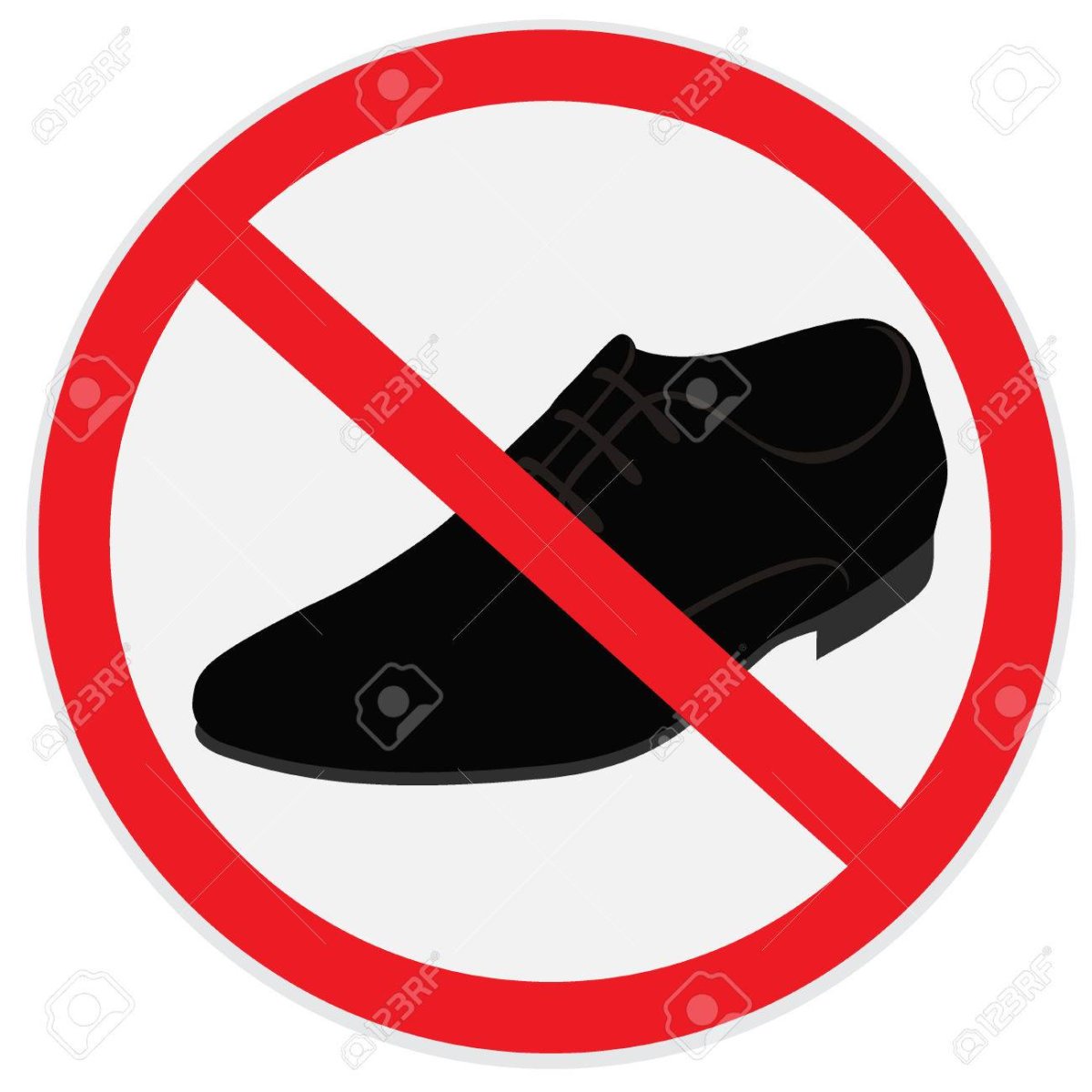 Знак без обуви