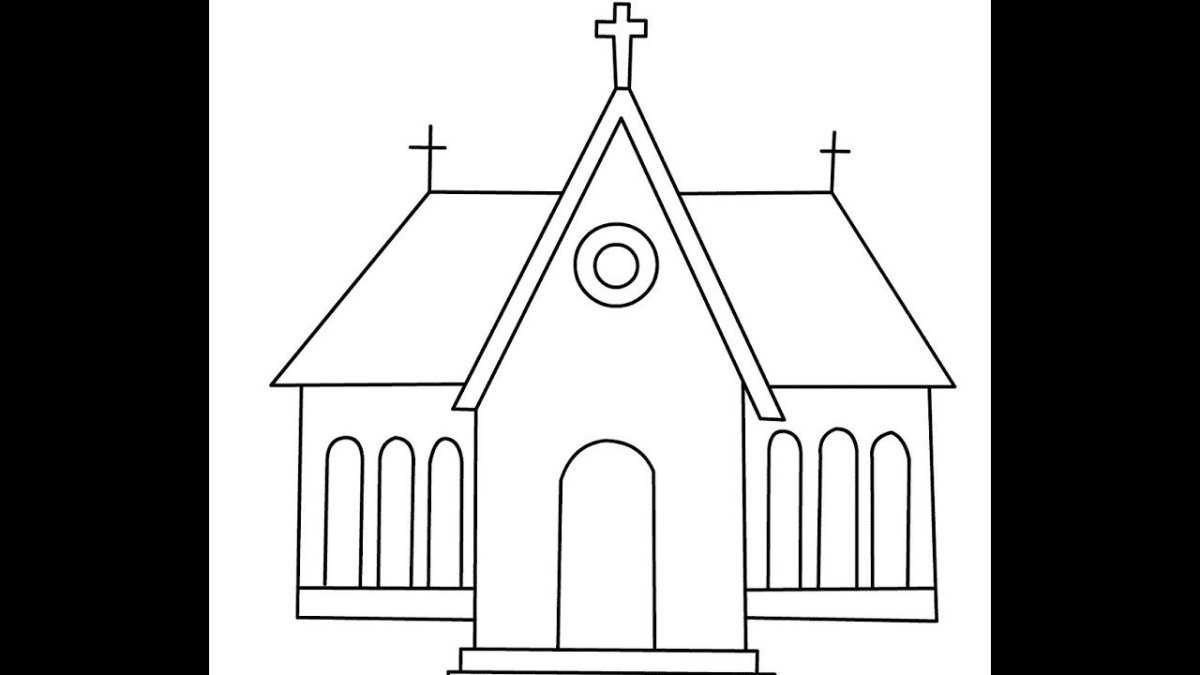 Маленькая церковь рисунок