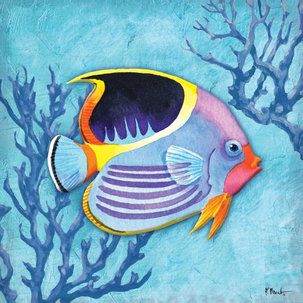 Рисование рыбы красками