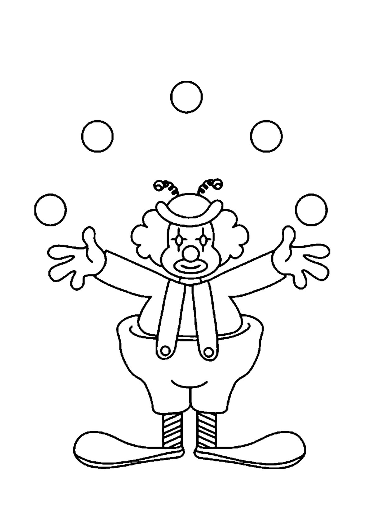 Рисунок клоуна пошагово