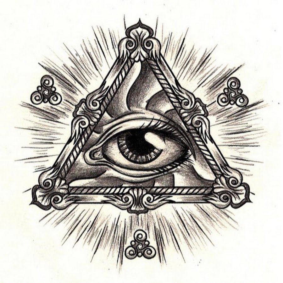 Глаз в треугольнике арт