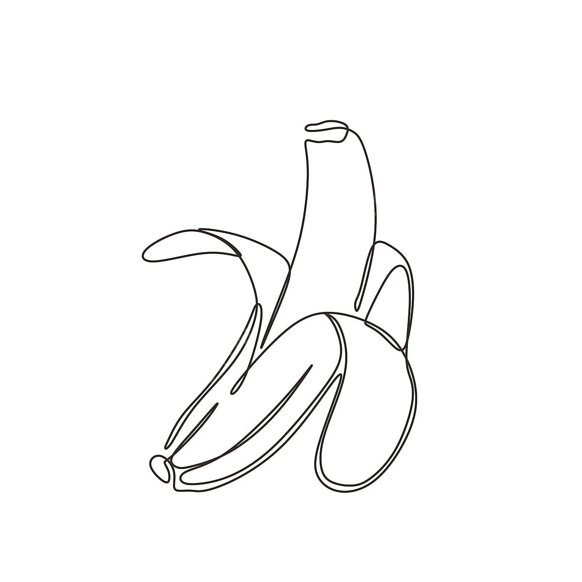 Банан и яблоко раскраска