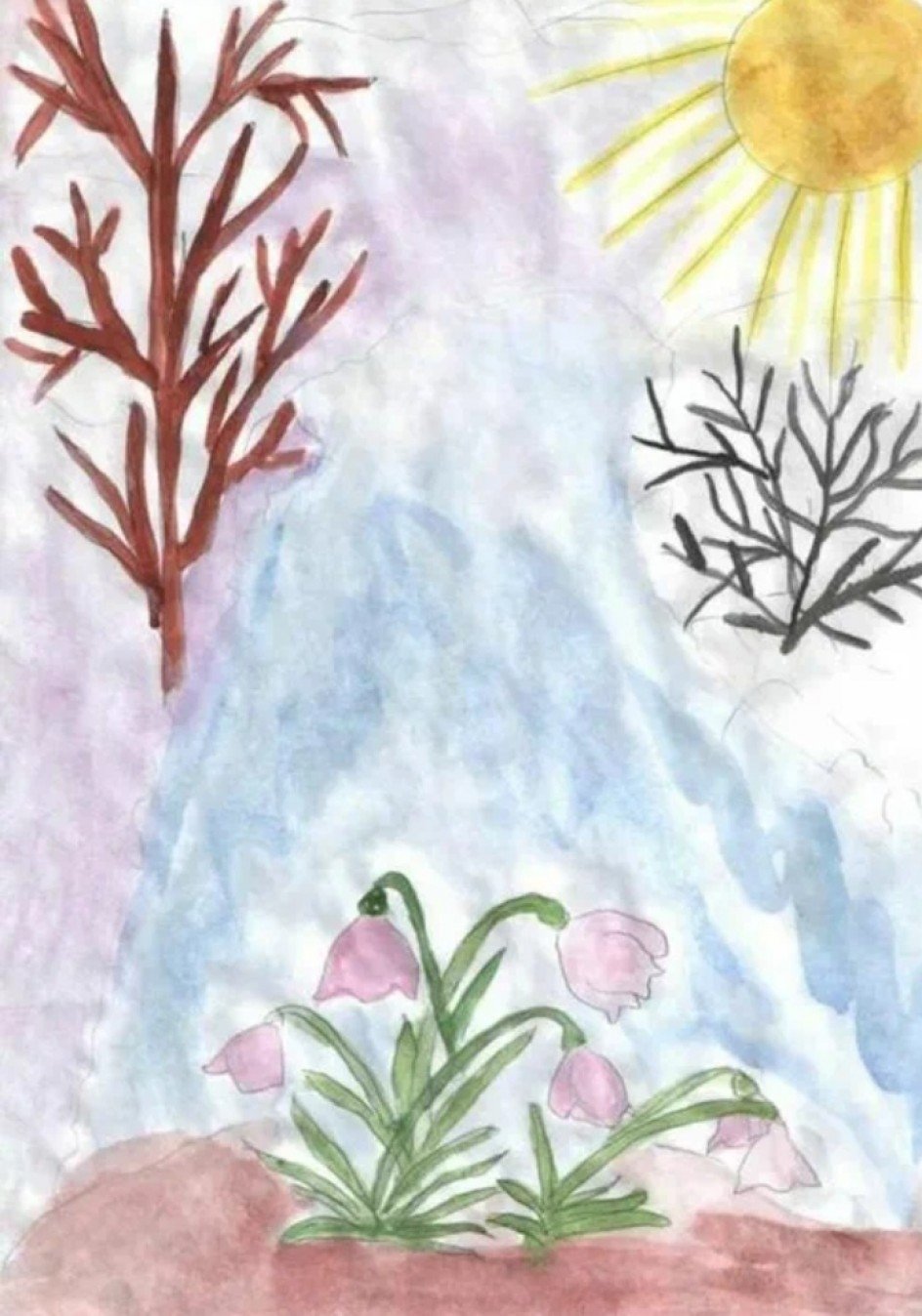 Рисунок красота весны окружающий мир 2. Рисунок на весеннюю тематику. Весенние рисунки для детей.