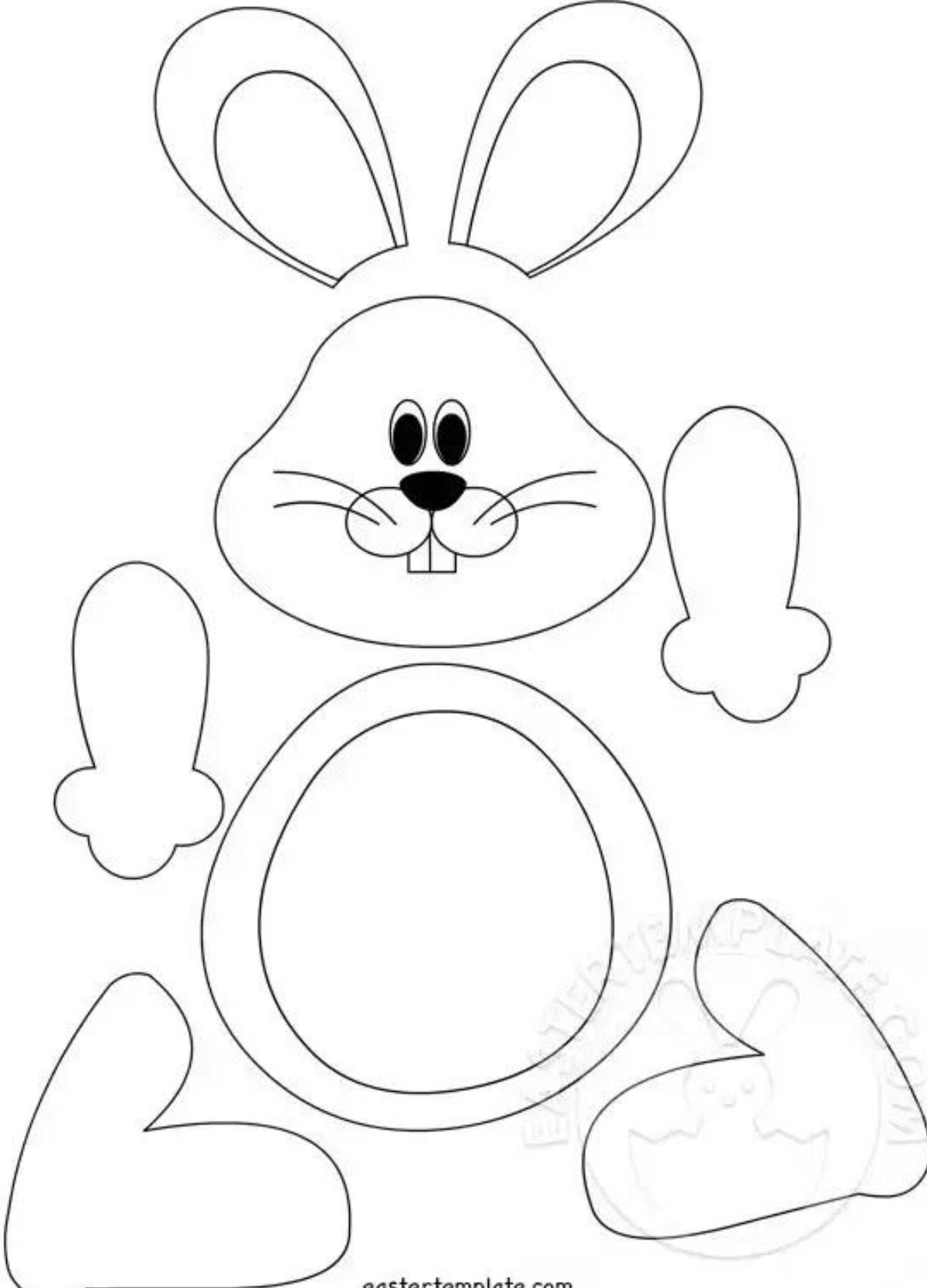 Шаблон пасхального кролика. Аппликация заяц. Трафарет зайца для аппликации. Шаблон зайчика для аппликации. Пасхальный кролик аппликация.