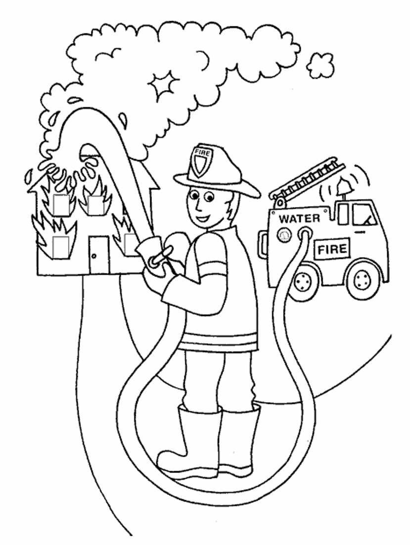 Раскраски пожарная безопасность