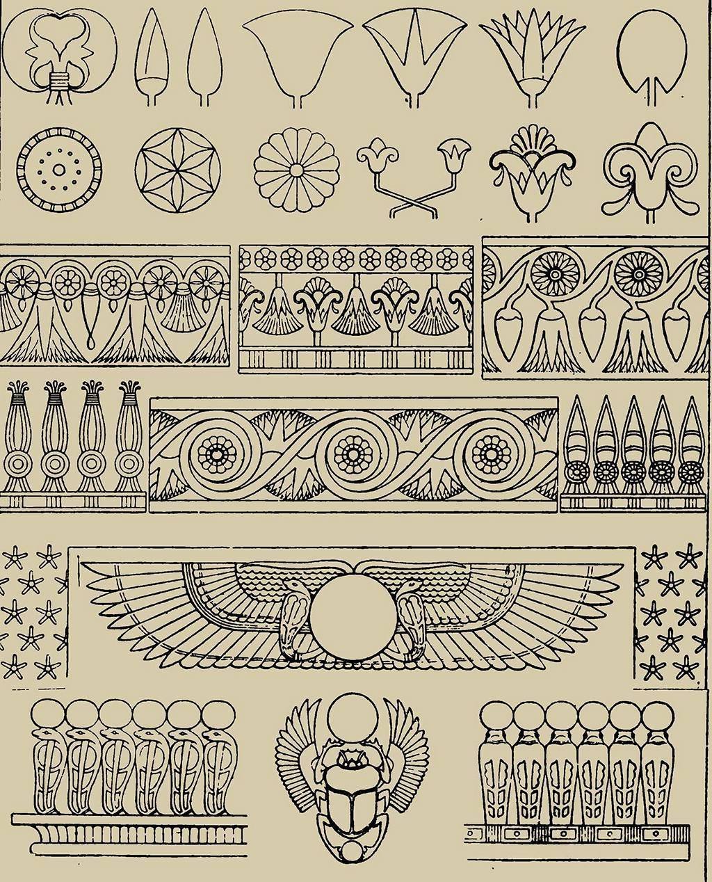 Египетские узоры и орнаменты