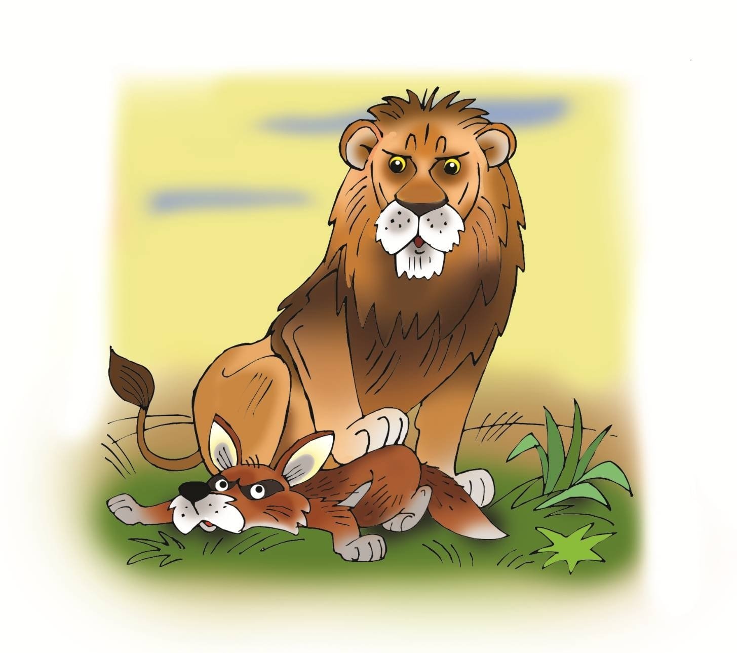 Воспитана львом. Лев и собачка иллюстрации. Лиса и Лев сказка. Шакал и Лев сказка.