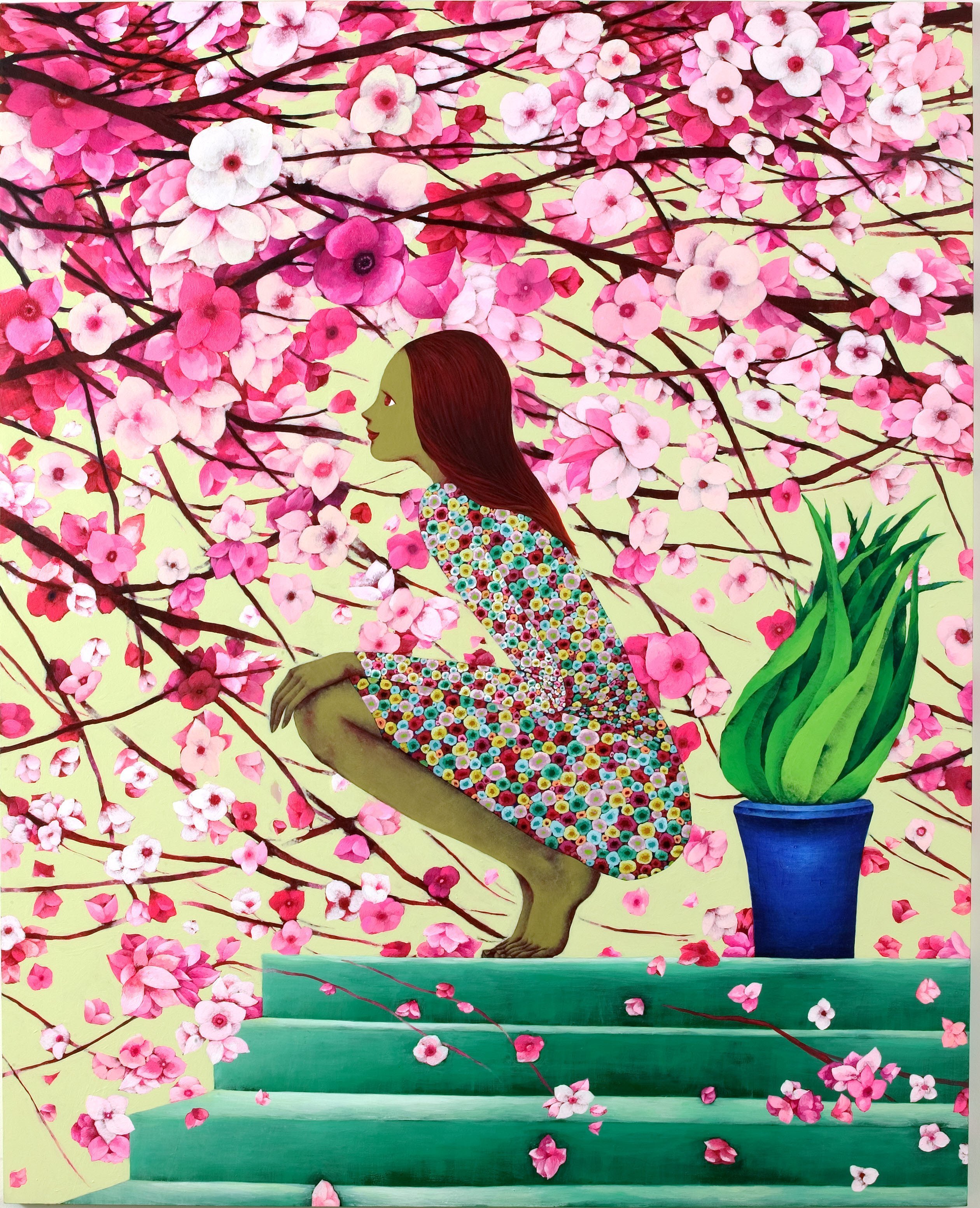 Art be beautiful. Корейская художница Kim Eun Hee. Весенние иллюстрации. Яркие весенние рисунки.