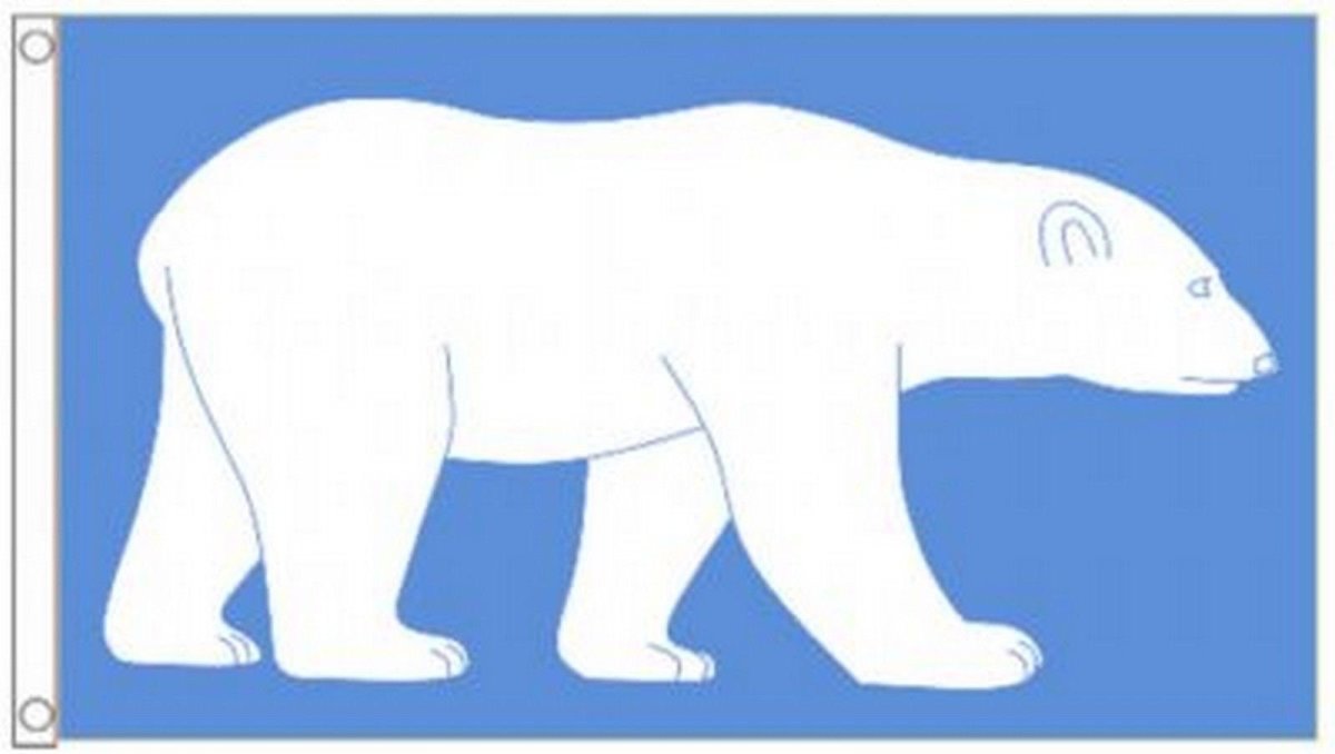 Шаблон белый медведь