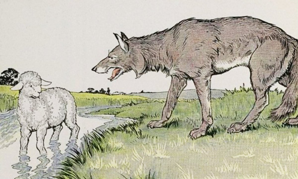 Рисунок к басне крылова волк и ягненок