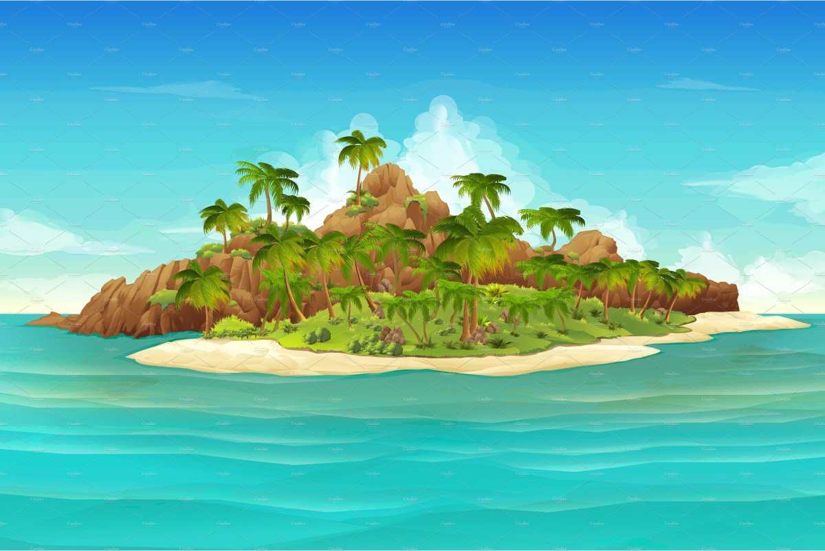 Рисунок необитаемый остров