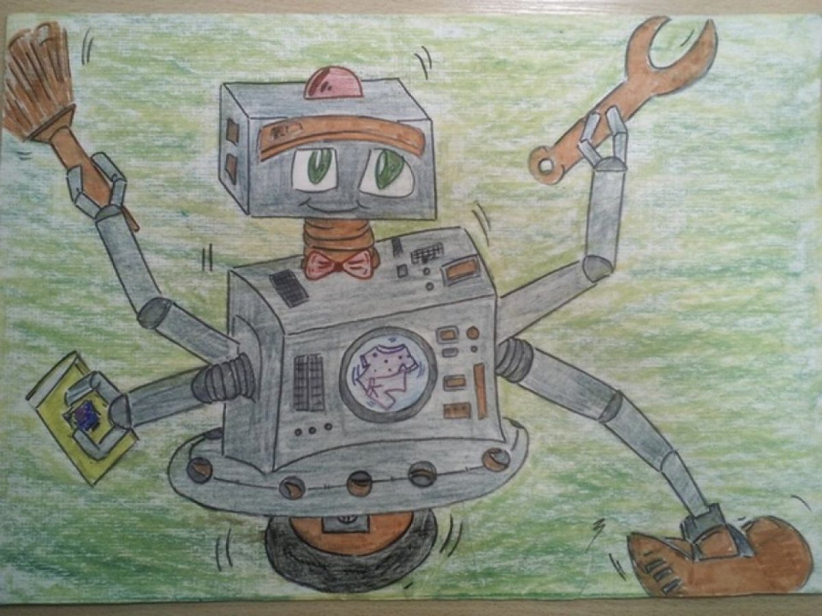 Детский рисунок робот
