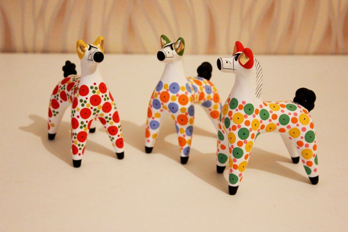 Дымково лошадка