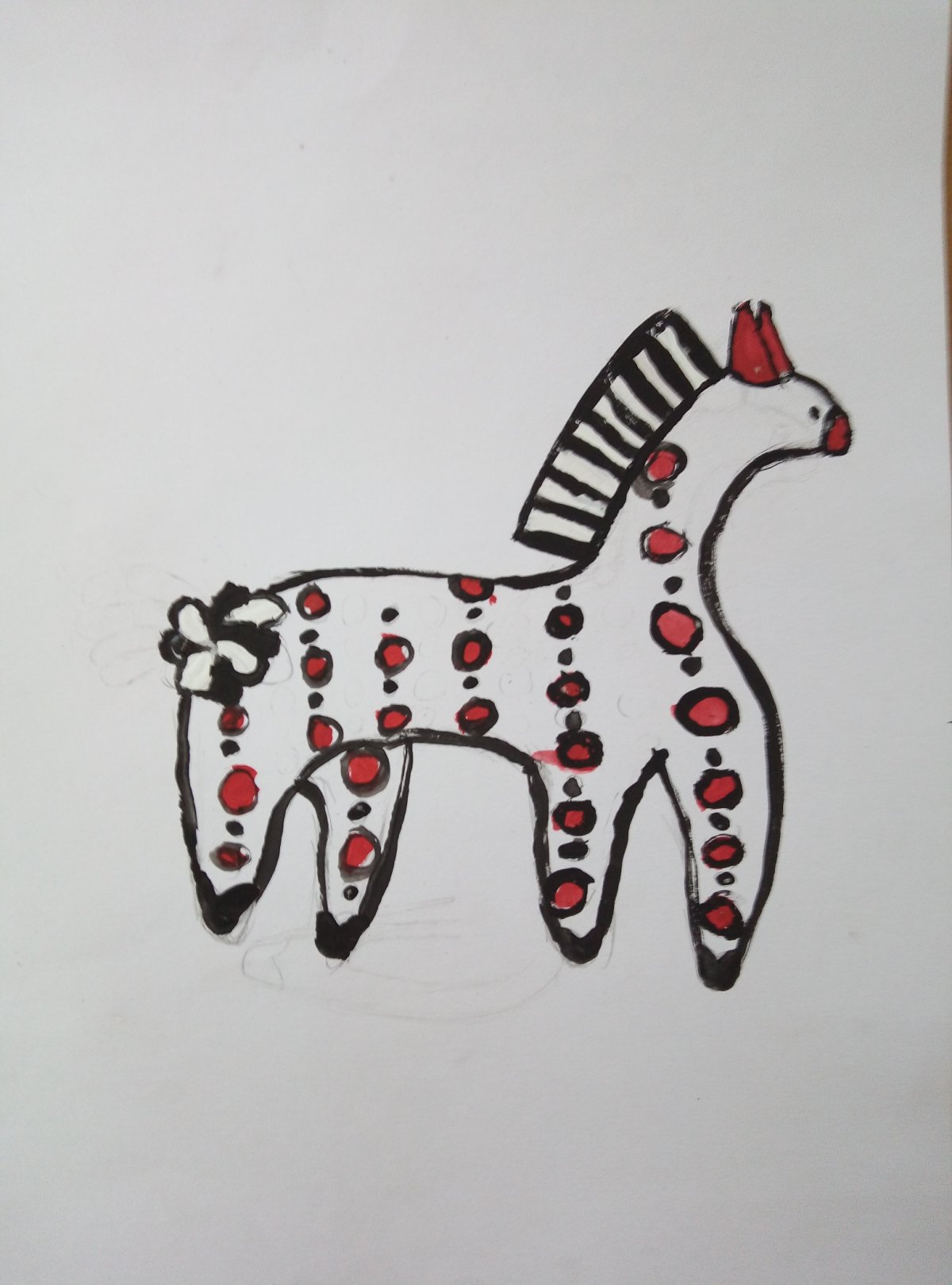 Дымковская игрушка лошадка