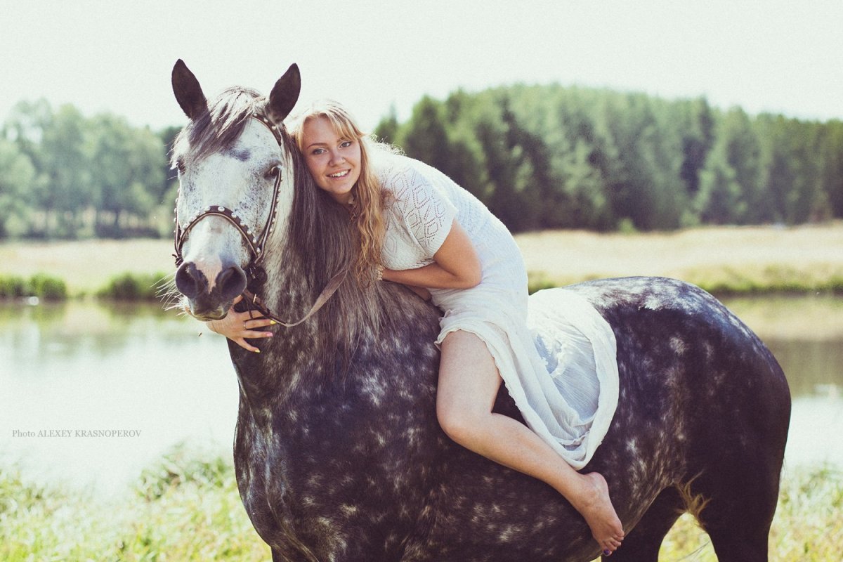 Конь ест мышь