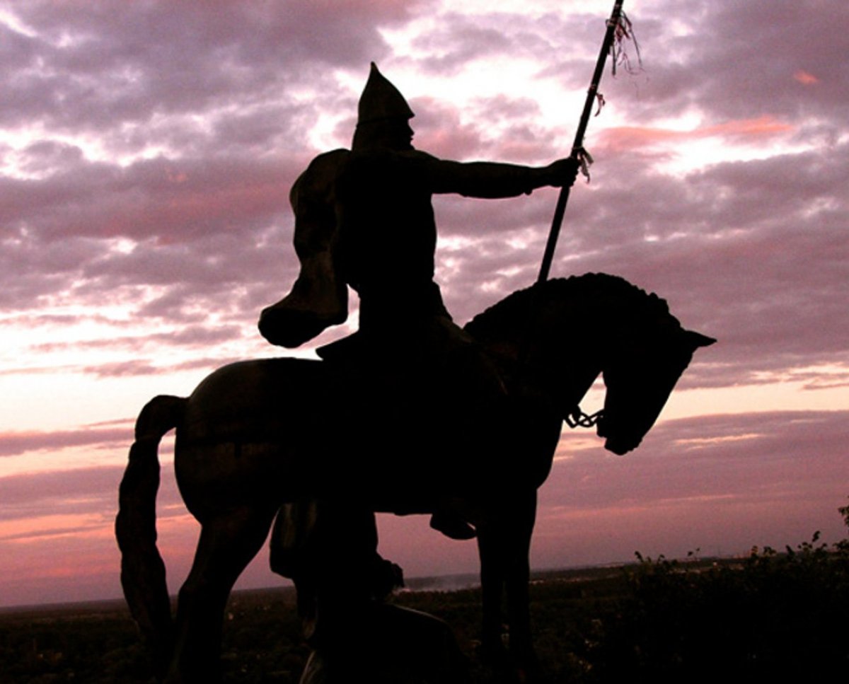 Охотник с Беркутом на коне