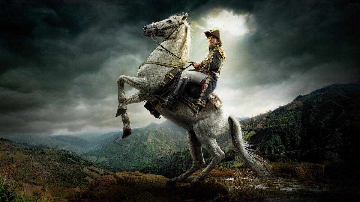 Симон Боливар на коне картина