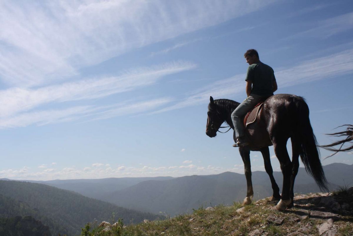 Всадник в горах