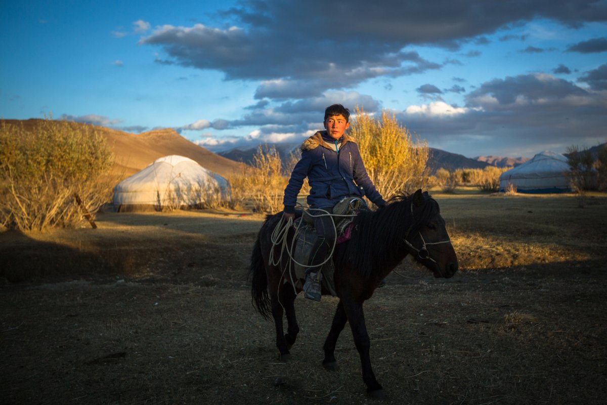 Казах в горах