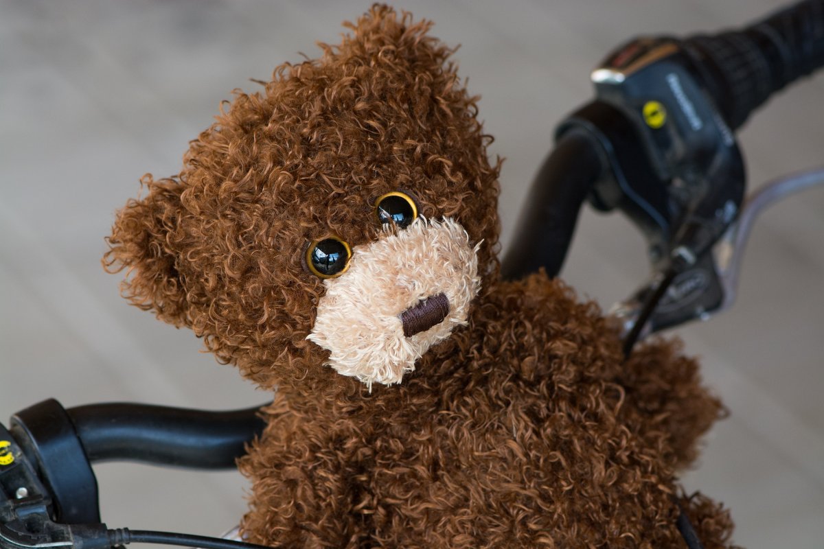 Медвежонок на руль велосипеда