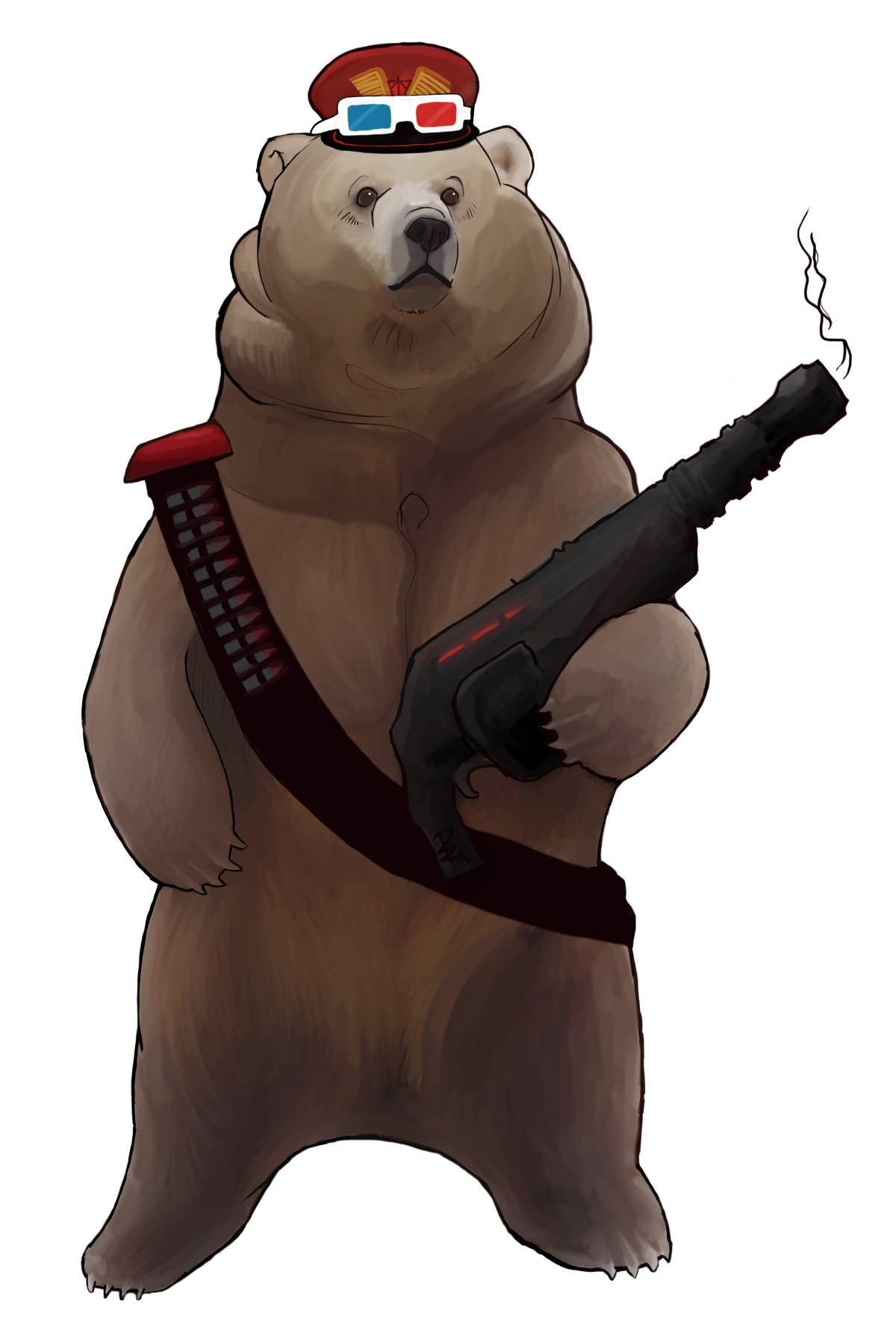 Человек в костюме медведя