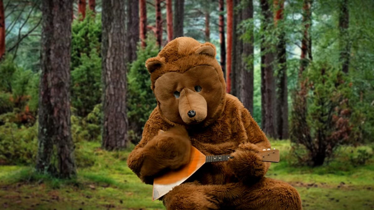 Медведь балалайка Матрешка