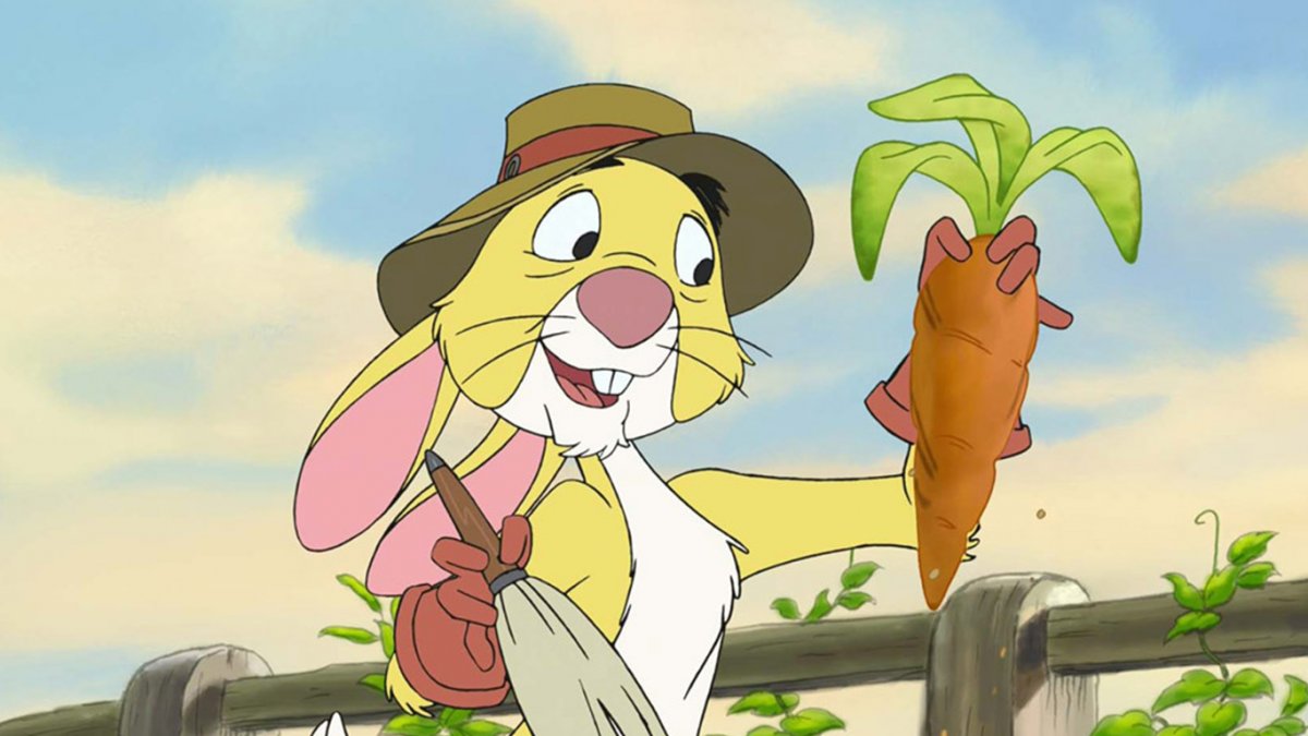 Винни пух и Пятачок в гостях у кролика