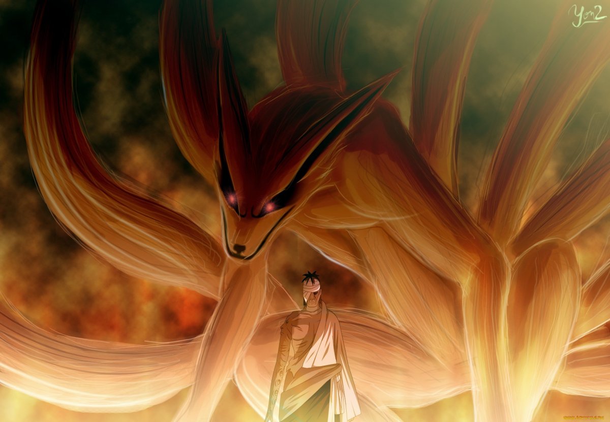 Курама девятихвостый демон Лис