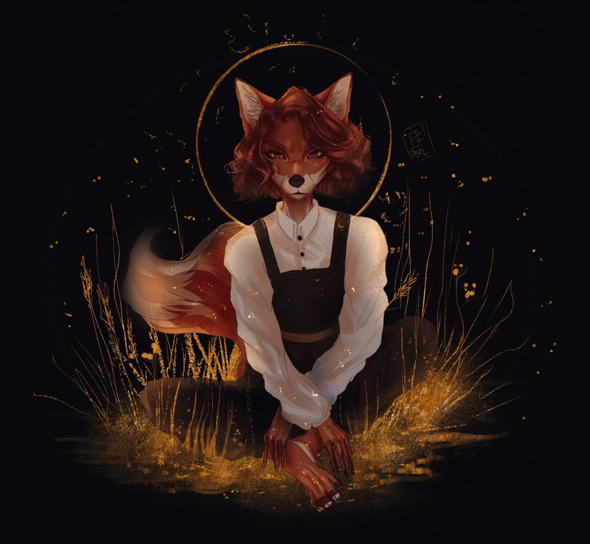 Кицунэ в храме аниме