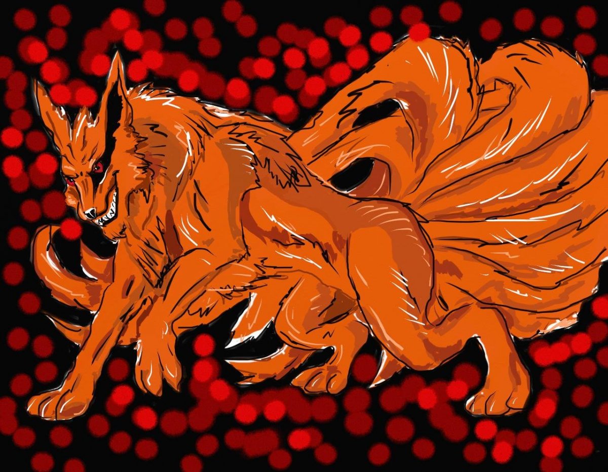 Курама девятихвостый демон Лис