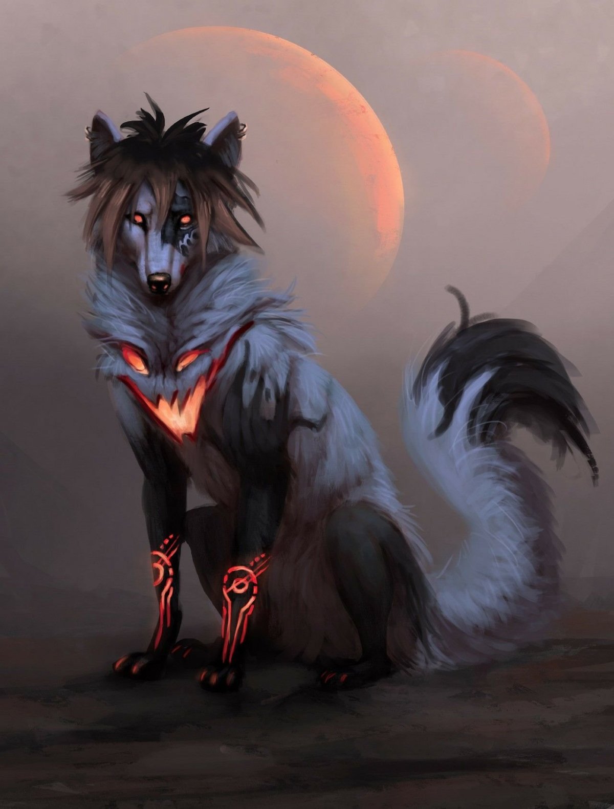 Блэк Вульф волчица аниме