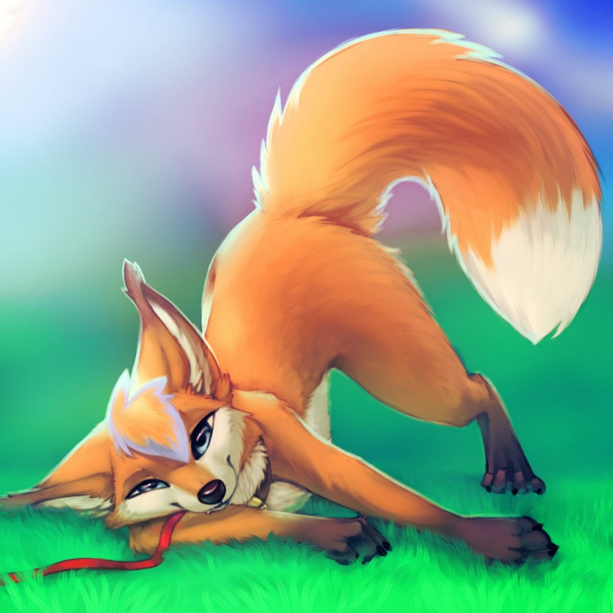 Furry feral лисы