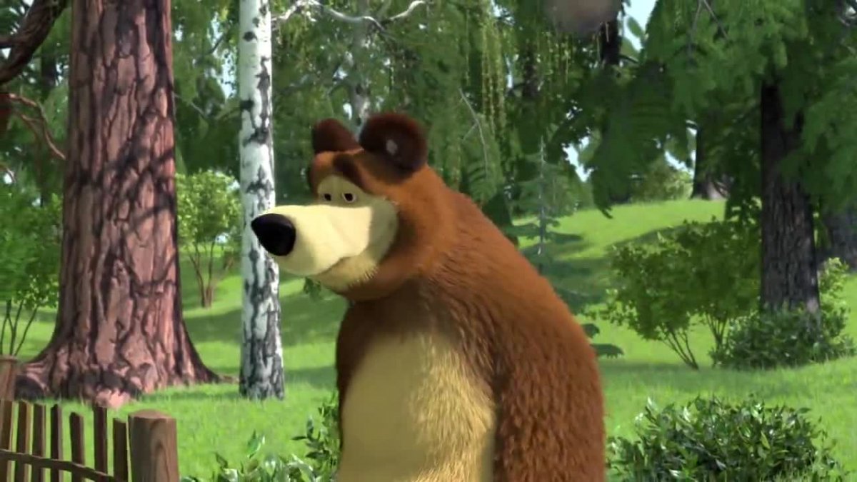 Рамка Маша и медведь зима