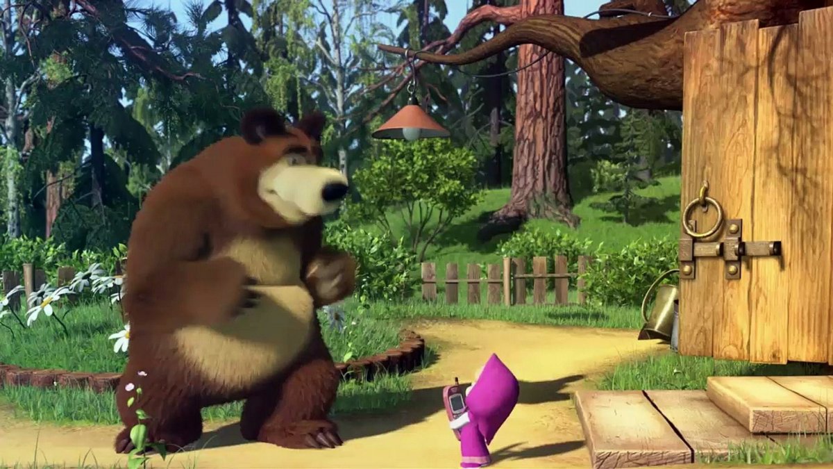 Маша и медведь Свинка в коляске