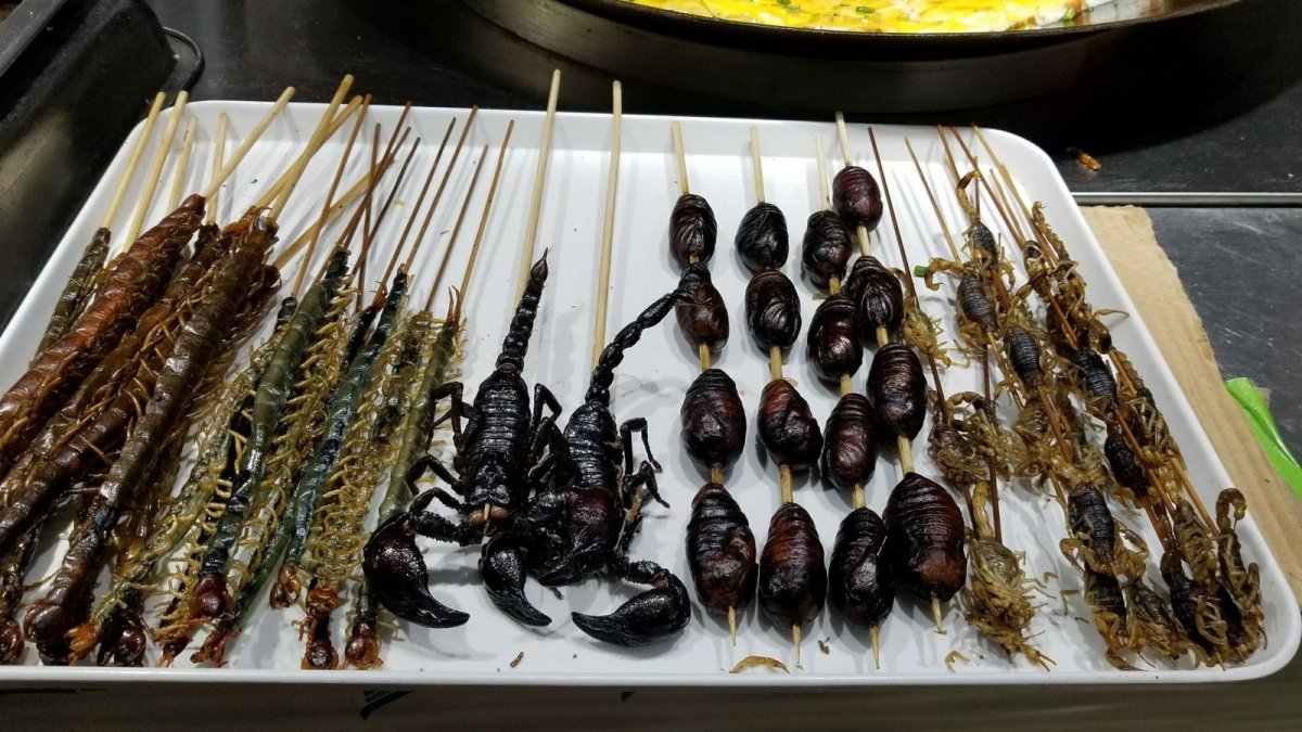 Жареные тараканы в Тайланде