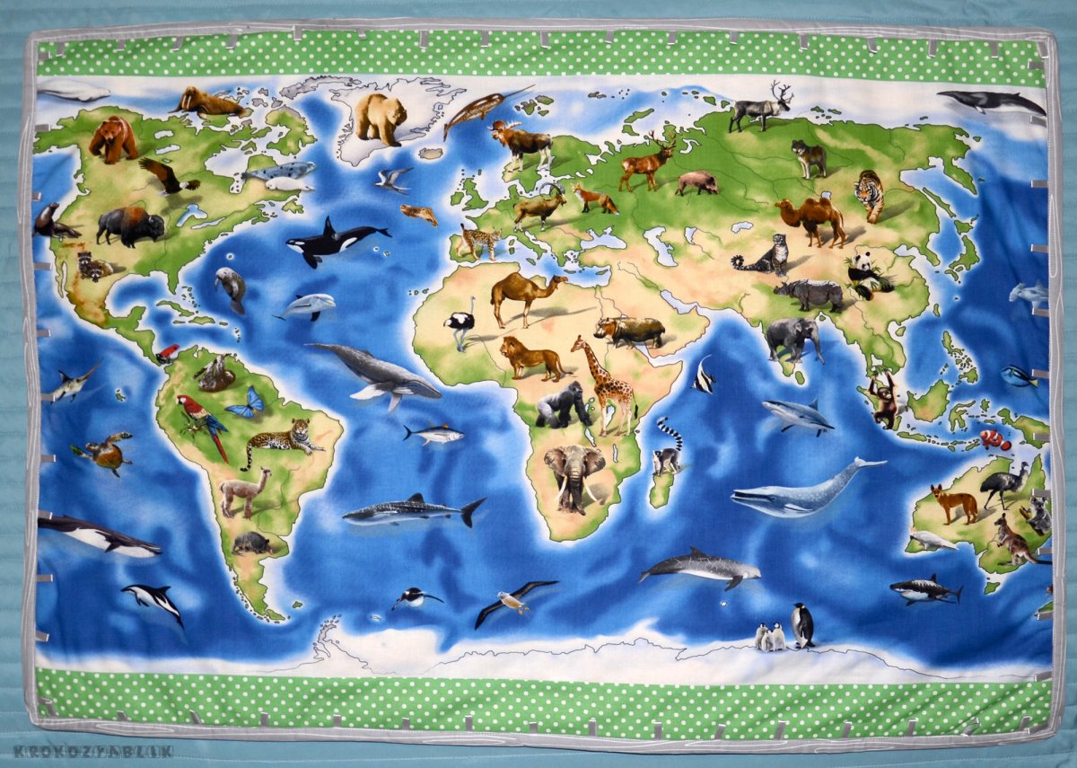 Материки с животными