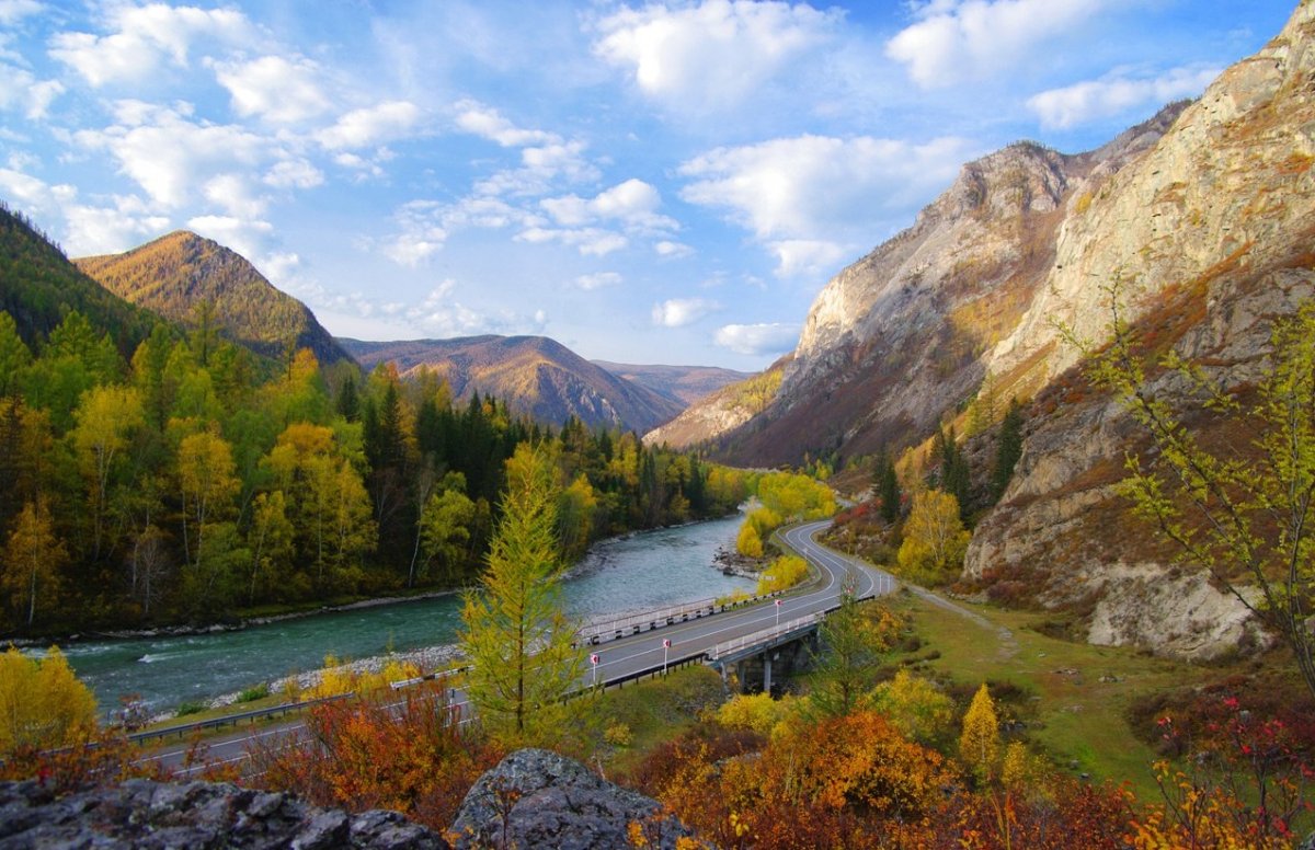 Чуйский тракт осенью