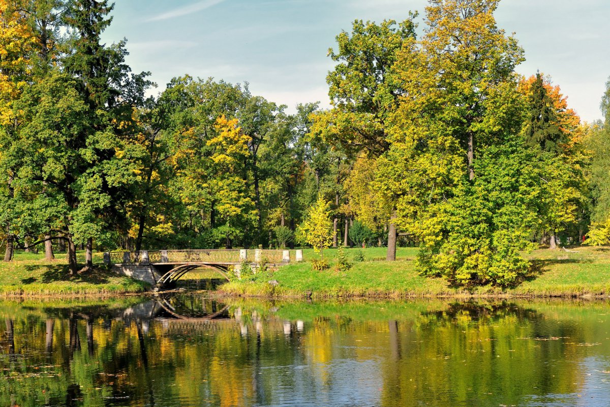 Санкт Петербург парк река