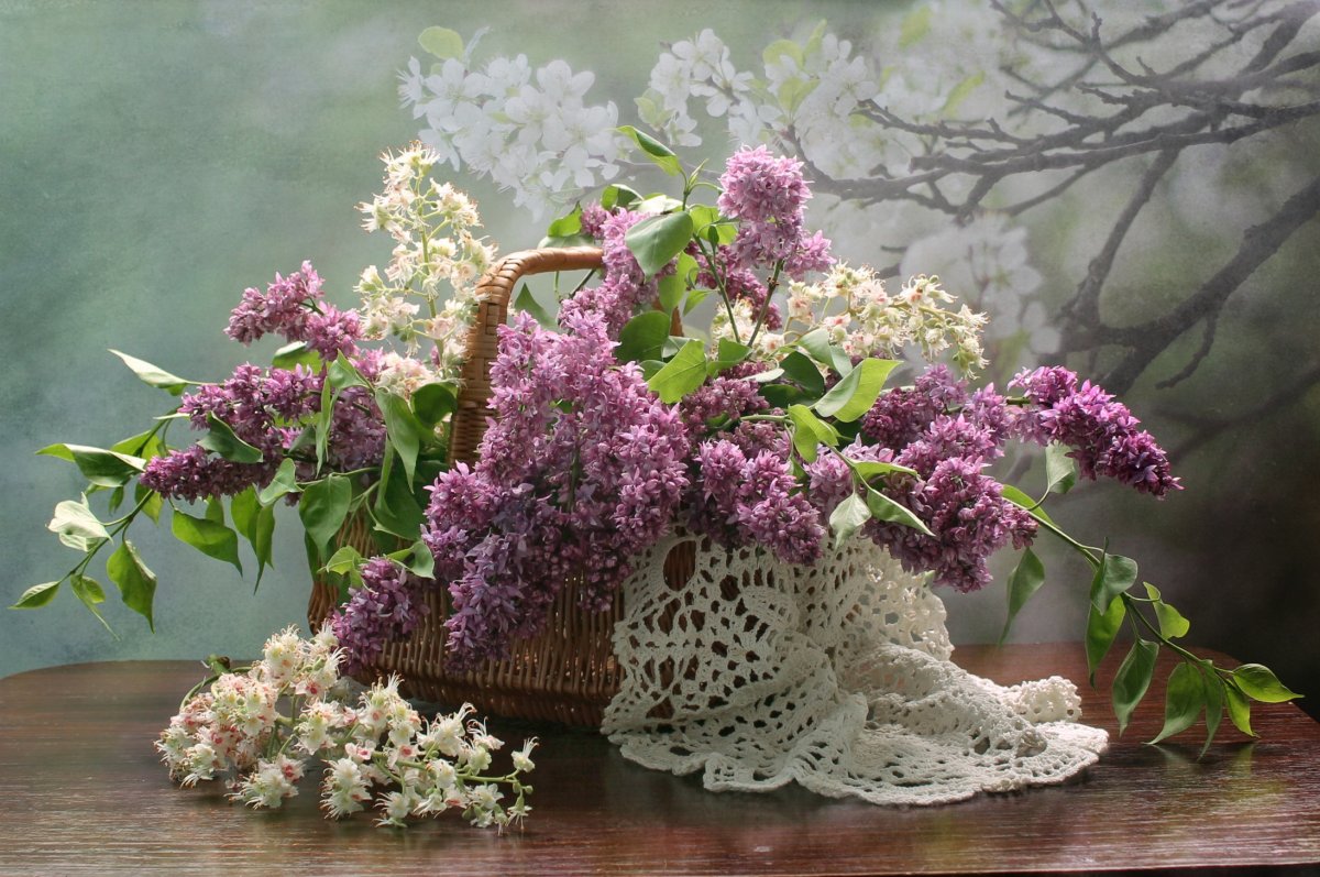 «Сирень и розы» (1883).