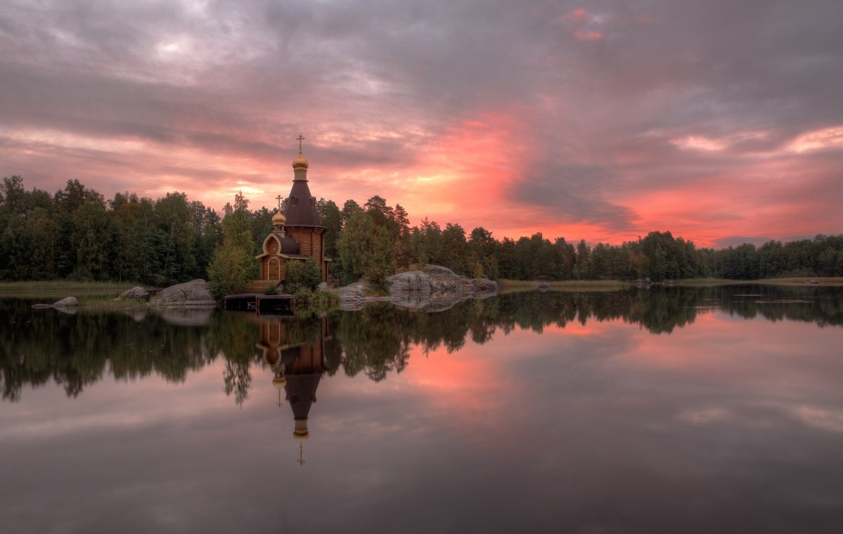 Церковь озеро Вуокса