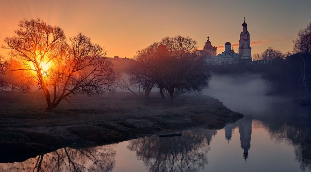 Храм зима рассвет Муром