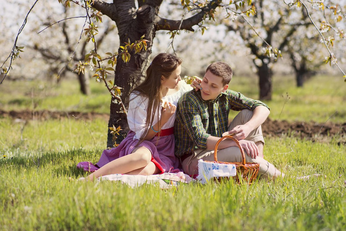 Фотосессия на природе весной