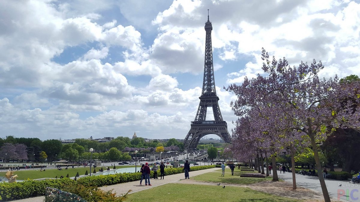 Париж Елисейские поля Эйфелева башня