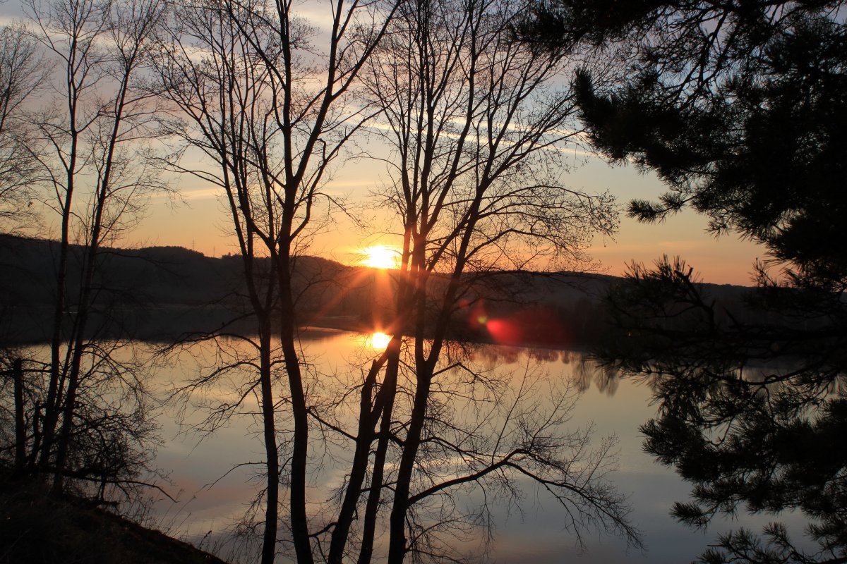 Весна озеро рассвет