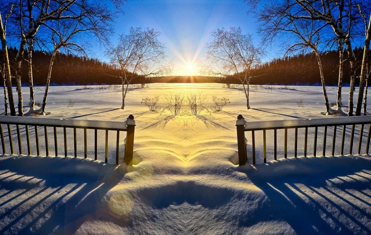 Весна снег солнце