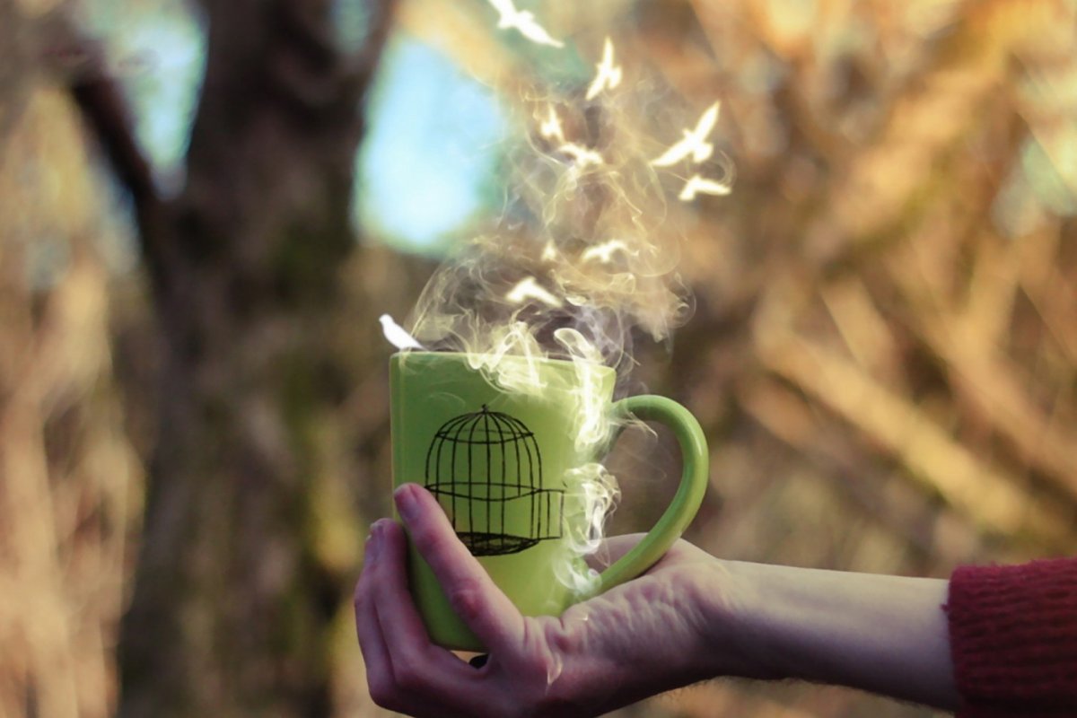 Чашка кофе в руках