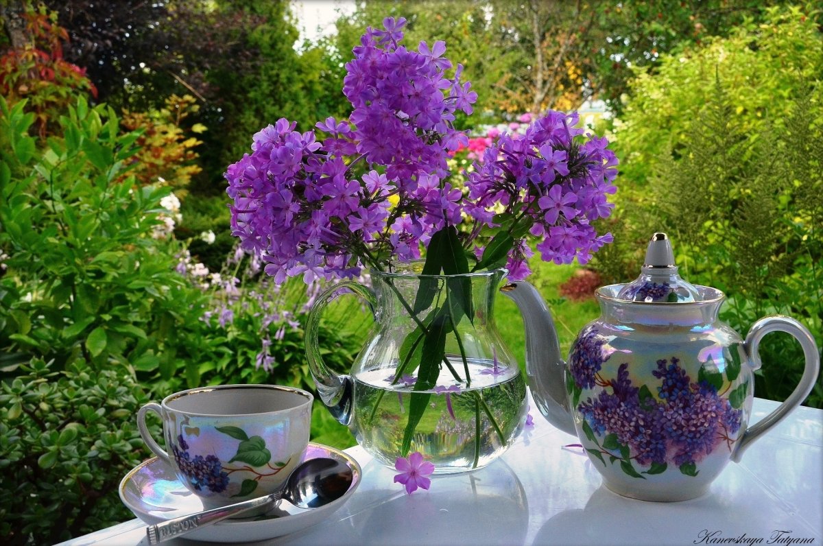 Летнее чаепитие в саду