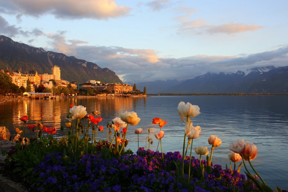 Озеро Леман в Швейцарии