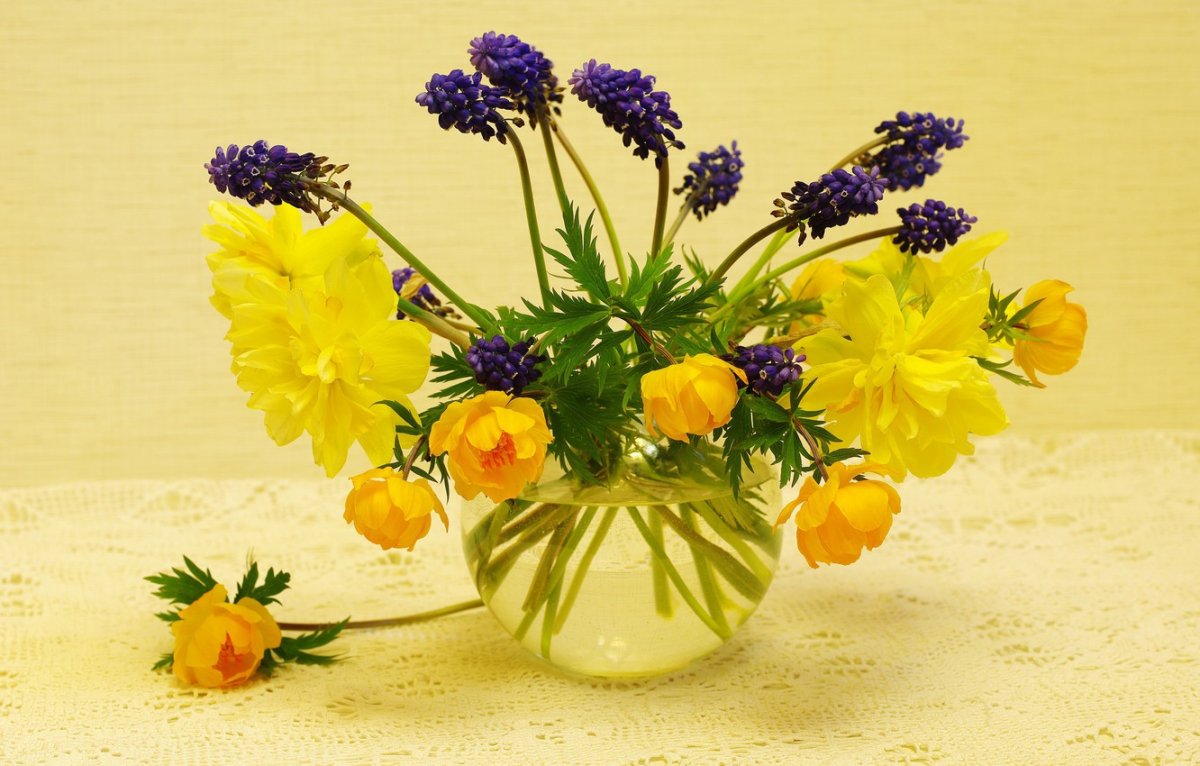 Букет в интерьере